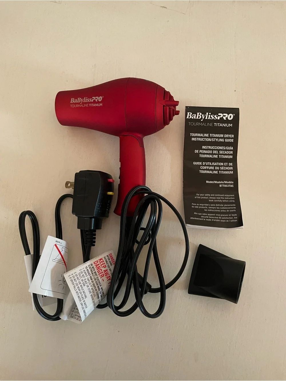Brand new Babyliss Tourmaline Titanium Travel Hairdryer